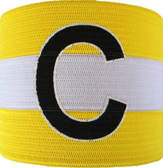 Aanvoerdersband geel/wit