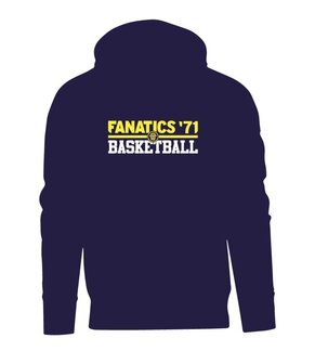 Fanatics Hoody Kids met Fanatics logo op de voorkant en Basketball logo achterop