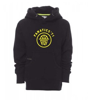 Fanatics Hoody Kids met Fanatics logo op de voorkant en Basketball logo achterop