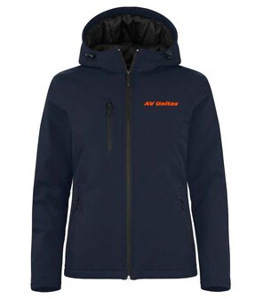  AV Unitas padded hoody softshell jas Dames navy