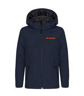  AV Unitas padded hoody softshell jas Junior navy