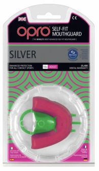 OPRO Zilver3 gebitsbeschermer Senior Roze fluor groen