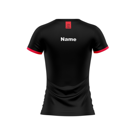 Xavi Performance dames t-shirt zwart-rood