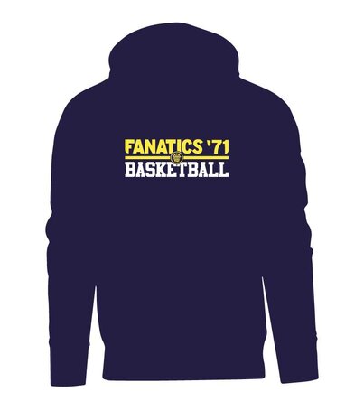 Fanatics Hoody Unisex met Fanatics logo op de voorkant en Fanatics Basketball logo achterop