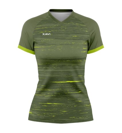 Xavi Performance dames t-shirt Groen v-Hals