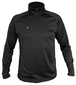 XAVI Sweater ⅓ zip zwart Super 2 Yarn