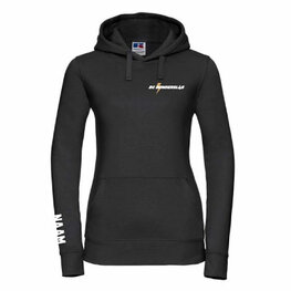 Dames Hoodie zwart met BC Donderslag borstlogo en tekstlogo op de rug Dames Hoodie zwart met BC Donderslag borstlogo en tekstlogo op de rug