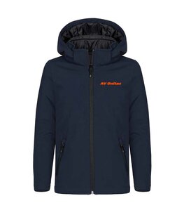 AV Unitas padded hoody softshell jas Junior navy