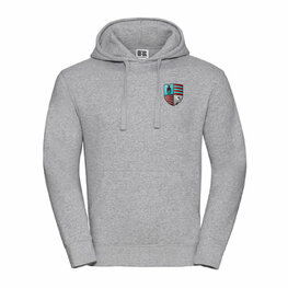Unisex Hoodie grijs met RC Maastricht borstlogo en tekstlogo op de rug