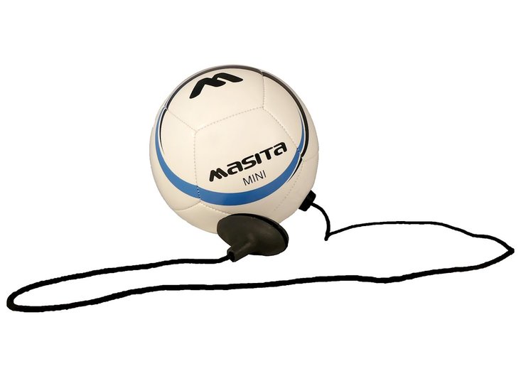 Onweersbui filter Maar Masita Mini trainingsbal met koord maat 2 - XaviSport, Uw teamkleding  specialist. 100% eigen ontwerp.